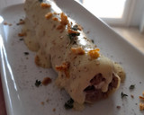 Foto del paso 10 de la receta: Macrocanelón de carrilleras y gorgonzola con bechamel de pesto