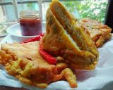 गरमागरम ब्रेड पकोडा (ब्रेड सॅन्डविच) (bread pakoda sandwich recipe in marathi) रेसिपी स्टेप 3 फोटो 