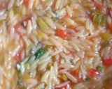 Foto del paso 4 de la receta: Orzo vegano con verduras y milanesa vegetal sabor no pollo