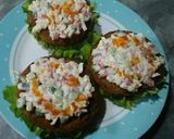 A picture of step 6 of Crispy fish & potato burgers with mayo salsa😋🍔.