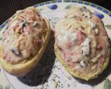 Foto del paso 4 de la receta: Papas asadas rellenas de carne picada y roquefort🥔🧀