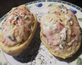 Foto del paso 4 de la receta: Papas asadas rellenas de carne picada y roquefort🥔🧀