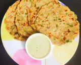 A picture of step 6 of Besan veggi Cheela.