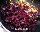 A picture of step 5 of Beetroot Fry.