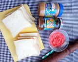 A picture of step 1 of Pinwheel Sandwich.
