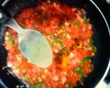 A picture of step 7 of Spanish omelet#Endofyearchallenge.