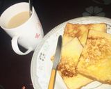 A picture of step 3 of Pan toasted bread🍞.