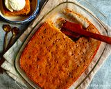 A picture of step 6 of Malva Pudding.