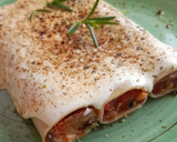 Foto del paso 15 de la receta: Canelones de pisto con bacalao gratinados con lactonesa de mostaza con miel