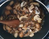 A picture of step 8 of Mushroom Stroganoff.