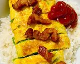 รูปขั้นตอนการทำที่ 4 ของ ข้าวไข่เจียวเบคอนแบบหนานุ่ม(สูตรใส่น้ำมันน้อย)