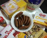 A picture of step 1 of Choco cookie orange zest cream cheese cake.