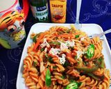 रेड सॉस पास्ता (Red sauce pasta recipe in Hindi) रेसिपी चरण 4 फोटो