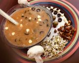 A picture of step 6 of Mushroom Sprouts with Olive soup.