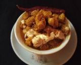 A picture of step 3 of Soya chunks malai curry.