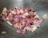 A picture of step 2 of Sattu Paratha with onion.