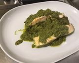 Une image de l'étape 8 de Pavés de saumon sauvage crème de fanes de radis, ail et curry.