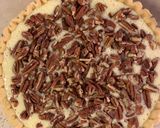 A picture of step 2 of Pecan Cheesecake Pie.