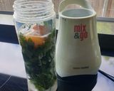 A picture of step 1 of Parsley and egg roll pancakes.