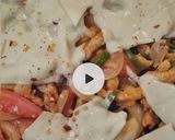 A picture of step 6 of Chicken fajita sub.