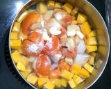 A picture of step 1 of Pumpkin Carrot Soup.