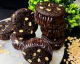 A picture of step 4 of Oatmeal Chocolat Brownie Muffin Eggless.
