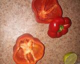 A picture of step 4 of Stuffed Bell Peppers with Ground Meat (Picadillo) and Cheese.