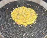 A picture of step 7 of Cheesy Moong Dal Paneer & Veggie Savoury Pancakes 🥞 | Healthy Lunch Box & Tiffin Recipe.
