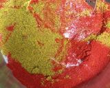 A picture of step 2 of Mango pickle/Avakaya.