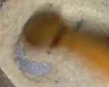 A picture of step 3 of Sooji ka halwa.