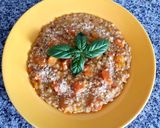 Foto del paso 5 de la receta: 🍛 Risotto cremoso con arroz integral, calabaza y zanahorias