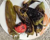 A picture of step 3 of Green Bell Pepper and Kalamata Olive Sauce.