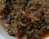 A picture of step 3 of Achari Bhindi 🌿🏵🌿.