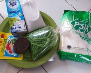 Pudding Cendol dengan Saus Gula Merah - Step 1