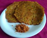 A picture of step 4 of Chilla with kasuri methi.