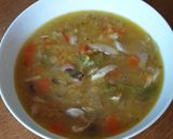 A picture of step 7 of Pot Luck Chicken & Red Lentil Soup.
