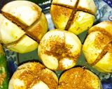 A picture of step 5 of Bharwan Tindey (Round Gourds).