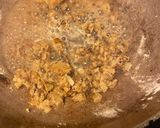 A picture of step 3 of Cabbage Schnitzel (with mushroom gravy).