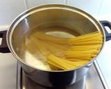 A picture of step 2 of Damascene spaghetti.