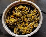 A picture of step 5 of Gongura leaves bhaji (Aabadychi bhaji).