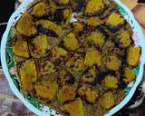 A picture of step 5 of Kuttu waterchestnut flour pumpkin pie.