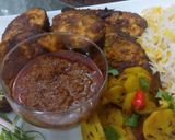 A picture of step 19 of Fry fish, Aloo & Rice platter.