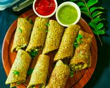 A picture of step 9 of Protein-Packed Veggie Paneer Roll.