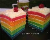 Foto langkah ke 7 dari resep Rainbow CaKe kukus Elim Sugito.