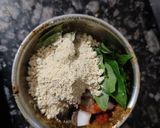 A picture of step 1 of Plate Vegetables Idli and Rasam Chutney 😋.