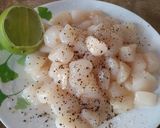 Hình bước làm 1 của món Sò Điệp sốt bơ chanh