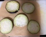 A picture of step 2 of Eggplant Mini Pizzas 🍆 in Air Fryer.