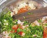 A picture of step 2 of Sabudana Tikki.