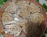 A picture of step 4 of Zuccotto Ice Cream Cake with Swiss Roll Slices.