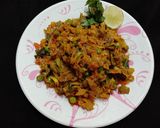 A picture of step 8 of Gobi and Mutter Sabji.